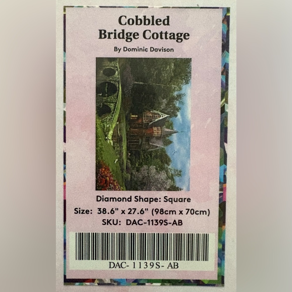 Diamond Art Club Diamond Painting Cobbled Bridge Cottage Dominic Davison